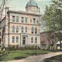 Postcard: Library, Hoboken, NJ