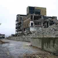 Digital color image of the Maxwell House Coffee plant site with demolition underway, Hoboken, October 2004