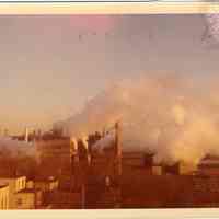 Two color photos of the Maxwell House Coffee plant, 8:30 AM & 2 PM, February 12, [1971.]