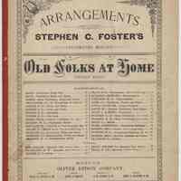 Sheet music: "Old Folks At Home." ["Swanee River"]. Written and composed by Stephen C. Foster.