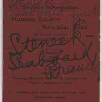 Bankbook: Hudson County National Bank, Hoboken, N.J.; account holder Edward Stover, Hoboken; 1946-1962