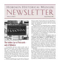 Hoboken Historical Museum Newsletter [Second Series], Volume 14, Number 1, Jan.-Feb. 2008.