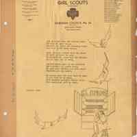 Scrapbook album of Hoboken Girl Scouts, 30 un-numbered leaves with materials from late 1910