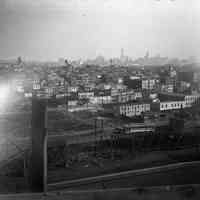 B+W photo negative of southwest Hoboken from Ferry to 2nd Sts., Hoboken, n.d., ca. 1913-1918.