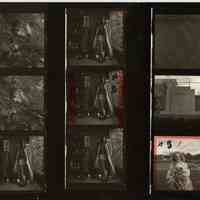 B+W negative contact sheet of images of Hoboken taken by John Conn. no date, [1976].