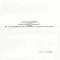 Principles of Agreement for Hoboken Waterfront Development Between City of Hoboken & Port Authority, May 4, 1989.