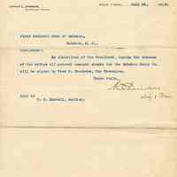 TLS: Hoboken Ferry Co., 26 Exchange Place, N.Y. to First National Bank, Hoboken, July 26, 1904.