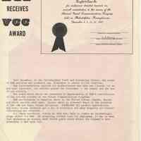         pg 2: award from Visual Communications Congress 1962
   