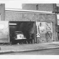          B+W photo of auto repair garage (Joe's?) in Hoboken, no date, ca. 1940. picture number 1
   