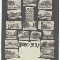 Postcard: Hoboken, N.J. [20 vignette views.] No date, circa 1901-1907.