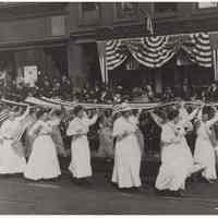 B+W copy photos, 2, of World War I bond parades, Hoboken, ca. 1918.