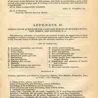 Annual Report of the National Board of Health, ca. 1879-1880. Appendix H: Hudson County schedules.