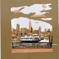 Print: Uptown Commute. Artwork by Ricardo Roig, Hoboken, 2012.
