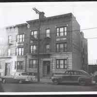 B&W photo of apartment building at 24 Broadway, Jersey City.