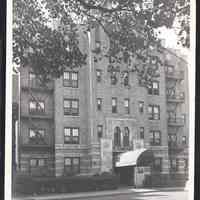 B&W photo of apartment building at 65 Tonnelle Avenue, Jersey City.