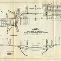          [sect 3 plates] 8: Proposed Tunnel - Borings; Bed Rock Elevations
   