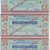Tickets, transportation, 3: Erie Lackawanna Railroad Co., Weekly Commutation Ticket, between Hoboken & Ridgewood, Aug. 1968.