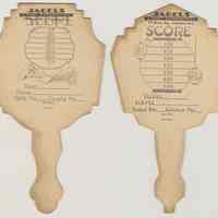          backs; card 3: cottage, no 524; card 4: woman & lanterns, no. 521
   