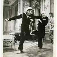 Sinatra photo: Frank Sinatra with Gene Kelly, film still publicity photo from "Anchors Aweigh." Los Angeles, CA, 1945.