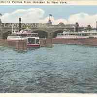 Postcard: Ferry, Hoboken, NJ