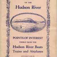 Sight-seeing Map of the Hudson River. Points of Interest Visible from the Hudson River Boats, Trains & Airplanes. Copyright, 1929, by W.H. Radcliffe.