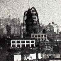          detail 1, left: Prudential sign atop 68-70 Hudson St.; clock tower beyond
   