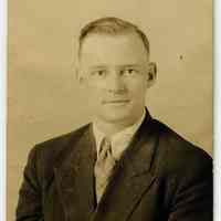 Sepia-tone photo of John McKirby Sheehan (1898-1936), husband of Mabel Bolles Sheehan, Oneida, NY?, n.d., ca. late 1920s.