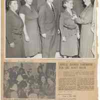          leaf 52 back: photo ceremony 1950s?; newsclippings 1938, 1941, 1959
   