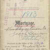 Digital images of an August 1902 mortgage by Augusta and Julius Schwartz of Hoboken to Hoboken Trust Company
