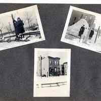          081 Leaf 43 - 3 Photos - Hoboken - Elysian Park - Snow 1914
   