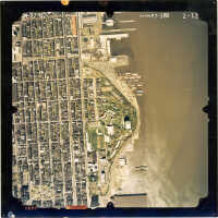          Color aerial photo of Hoboken from Clinton Street to the waterfront; 4th to 13th Streets, April 27,1987. picture number 2
   