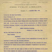          TLS from William Meehan, Pres., Board of Trustees, Free Public Library to Mayor & Council, Hoboken, Sept. 25, 1901, re procedural matters on appropriations and requistions. picture number 5
   