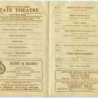          4: State Theatre, pp. [2-3]: vaudeville, Photoplay (movie) The Sophomore
   