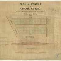Plan and Profile of Adams Street from Newark Avenue to First Street, Hoboken, 1866.
