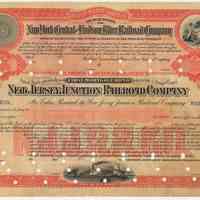 Specimen bond: N.J. Junction Railroad Co., 100 Year 4% 1st Mortgage Bond, 1886; Guaranty N.Y. Central & Hudson River R.R.