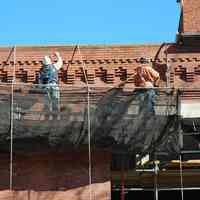 Color photos, 4, of former Hostess Bakery building under renovation, Hoboken, March 17, 2006.