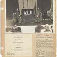          leaf 53 front: newsclippings 1959, 1960; photo Xmas puppet show ca 1940s
   