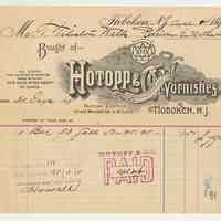 Bill: Hotopp & Co., Manufacturers of Varnishes, Hoboken, N.J., April 4, 1895.