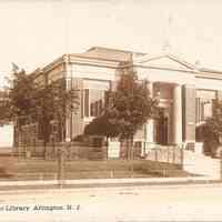 Postcard: Arlington, NJ, Free Public Library