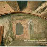          Digital image of Hudson & Manhattan R.R. postcard titled: Where the construction parties met in the centre of the McAdoo Tunnel, N.Y. n.d., ca. 1908. picture number 1
   