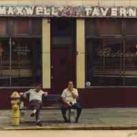 Color photo of the exterior of Maxwell Tavern, 1039 Washington Street, Hoboken, 1974.