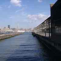 Digital images, 6, of Maxwell House Coffee Plant pier (pier 12) with dismantling of pier shed partially done, Hoboken, Sept. 3, 2004.