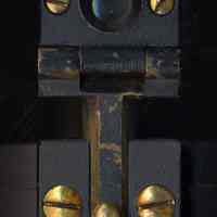          detail of viewfinder in raised position
   