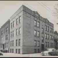 B&W photo of apartment building at 17 Vroom Street, Jersey City.