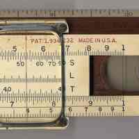          detail indicator glass; inverted slide right end; Xylonite window
   