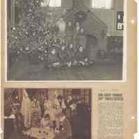          leaf 53 back: newsclippings 1922, 1920s; photo Christmas pageant ca. 1940s
   