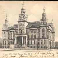 Postcard: City Hall, Jersey City, NJ