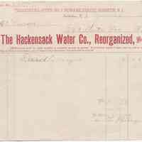 Digital image, billhead: Bill for service by The Hackensack Water Co., Reorganized to Mr. Dowd, 743 Clinton Ave., West Hoboken, July 24, 1895.