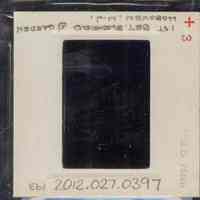          Color slide of eye-level view of unidentified building façades with fire escape on 1st between Bloomfield and Garden picture number 2
   