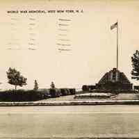 Postcard: World War Memorial, West New York, NJ